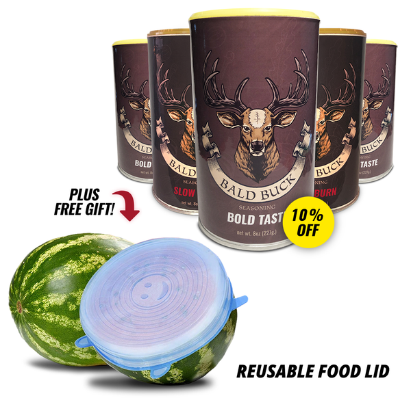 3 Bold Taste & 2 Slow Burn Bundle + 6 Silicone Stretch Lids + Free Shipping