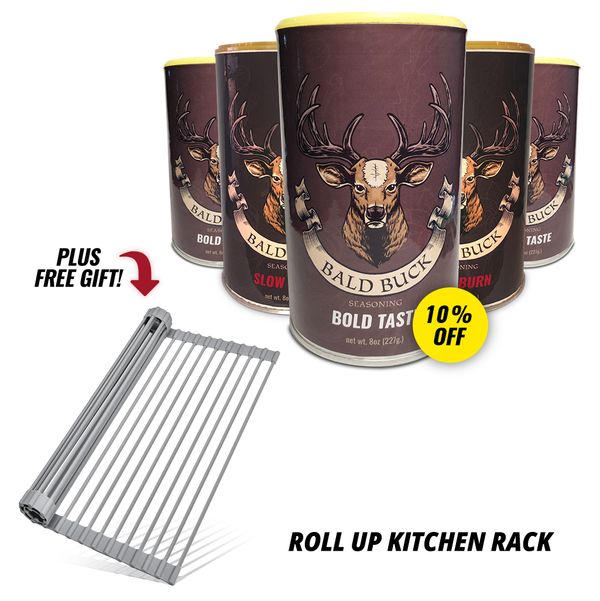 3 Bold Taste & 2 Slow Burn + Roll Up Drying Rack + Free Shipping